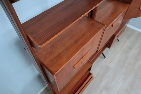 Image 1 of Mid Century Teak Modular Bookcase Av Arredamenti 1960S