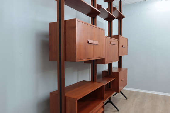 Image 1 of Mid Century Teak Modular Bookcase Av Arredamenti 1960S