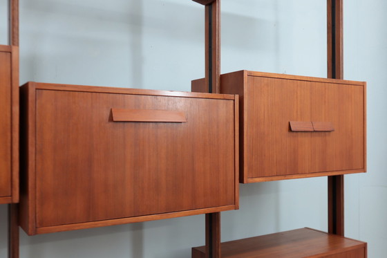 Image 1 of Mid Century Teak Modular Bookcase Av Arredamenti 1960S