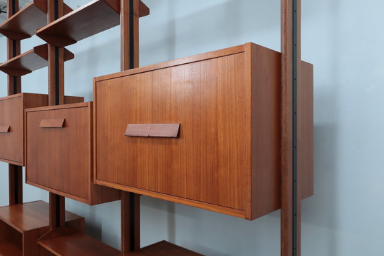 Image 1 of Mid Century Teak Modular Bookcase Av Arredamenti 1960S