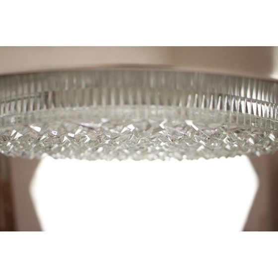 Image 1 of Vintage metal and glass suspension lamp, Germany 1972