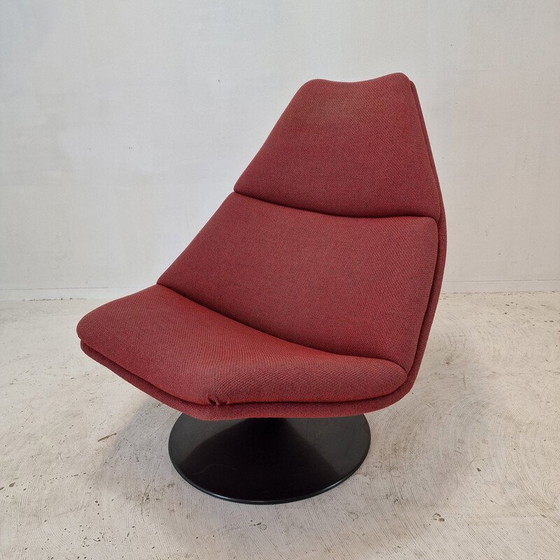 Image 1 of Vintage F510 armchair in wood and metal by Geoffrey Harcourt for Artifort, 1970