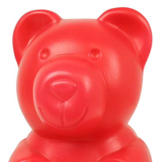 Image 1 of Lampe Gummi Bear Rouge Messow Years 90s Vintage Pop Art Lampe de nuit 31cm