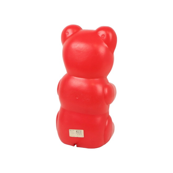 Image 1 of Lampe Gummi Bear Rouge Messow Years 90s Vintage Pop Art Lampe de nuit 31cm