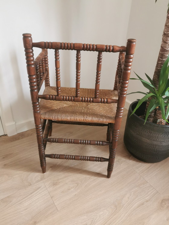 Image 1 of Vintage Bobbin armchair 1920s