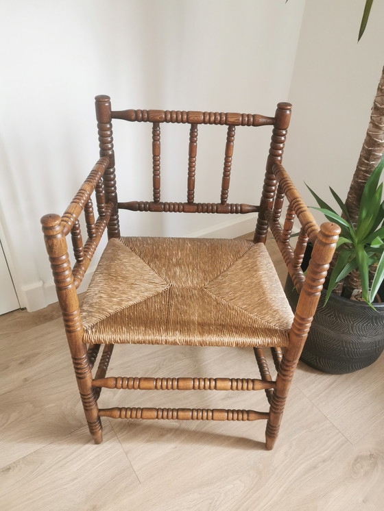 Image 1 of Vintage Bobbin armchair 1920s