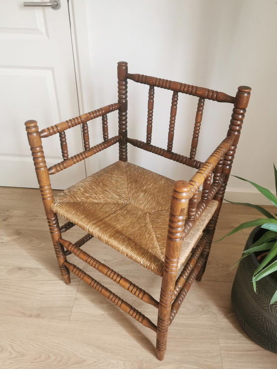 Image 1 of Vintage Bobbin armchair 1920s