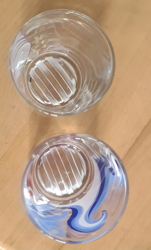 2 vasos italianos vintage para beber
