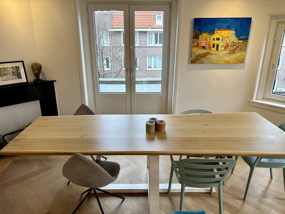 Image 1 of Beautiful Custom Made Oak Table - 281Cm