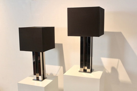 Image 1 of Chrome Mid-century Boulanger Table Lamps