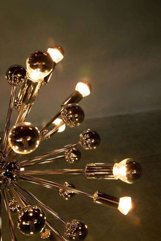 Image 1 of Space age XXL Sputnik pendant lamp chrome