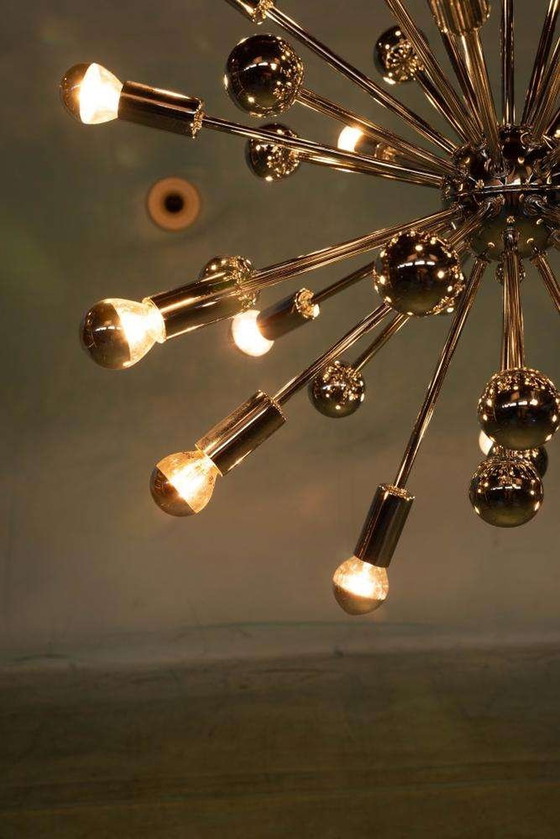 Image 1 of Space age XXL Sputnik pendant lamp chrome