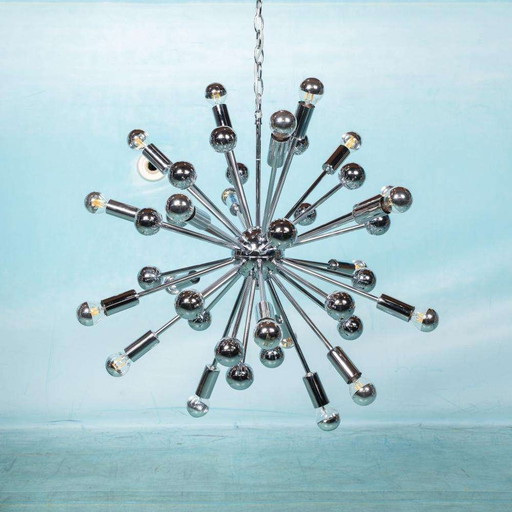 Space age XXL Sputnik pendant lamp chrome