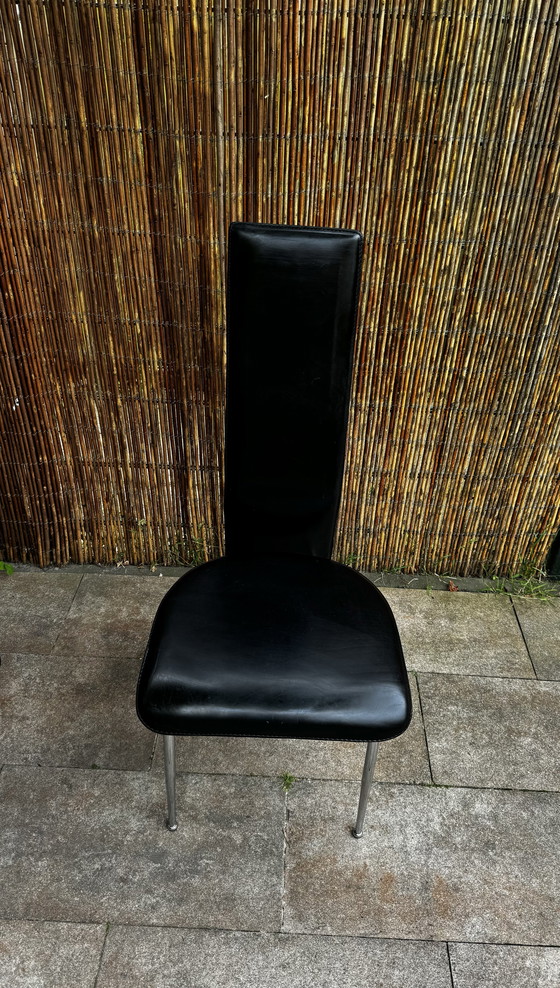 Image 1 of 6x Phase S44 design chairs black with chrome base