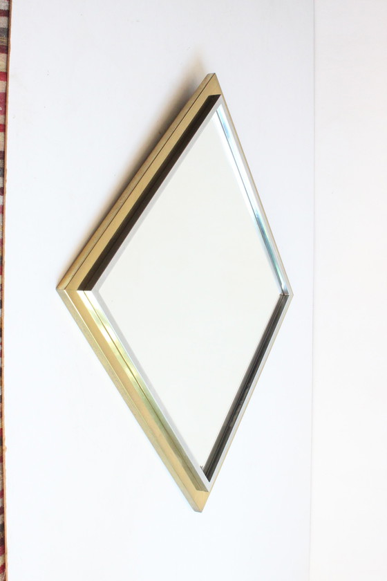 Image 1 of Belgo chrome brass mirror, 1970s.