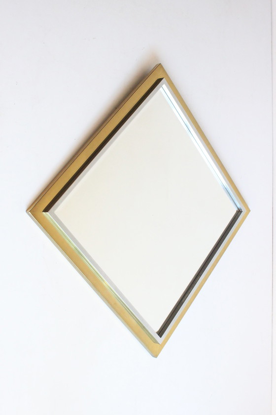 Image 1 of Belgo chrome brass mirror, 1970s.