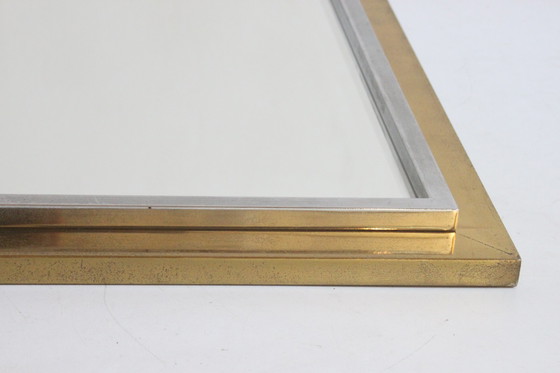 Image 1 of Belgo chrome brass mirror, 1970s.