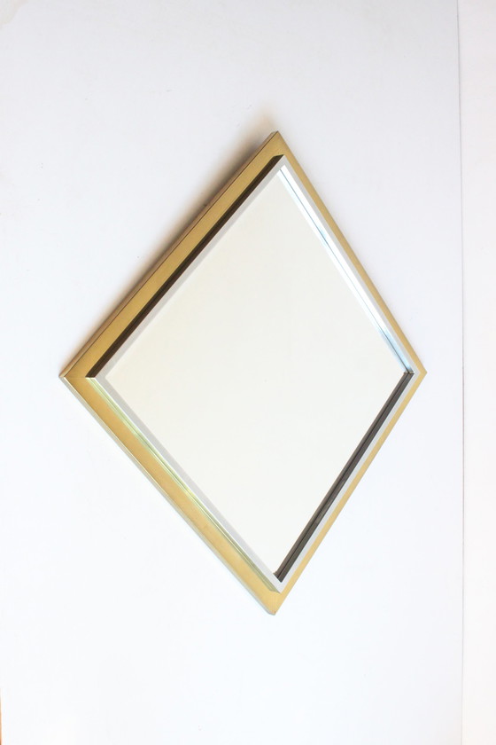 Image 1 of Belgo chrome brass mirror, 1970s.