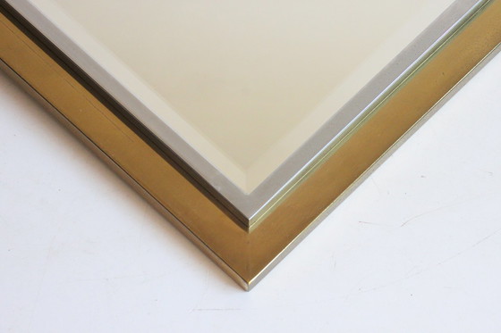 Image 1 of Belgo chrome brass mirror, 1970s.