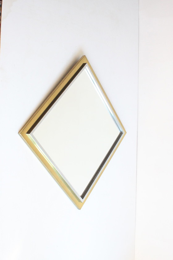 Image 1 of Belgo chrome brass mirror, 1970s.