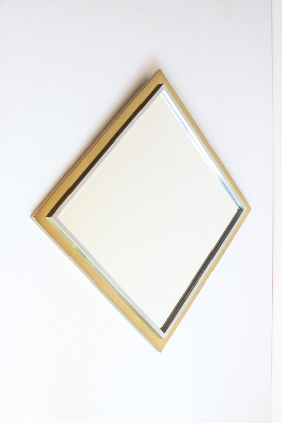 Image 1 of Belgo chrome brass mirror, 1970s.