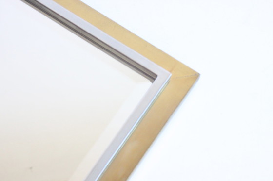 Image 1 of Belgo chrome brass mirror, 1970s.