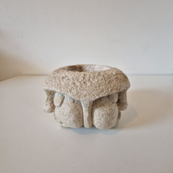 Image 1 of Portacandele vintage in pietra arenaria