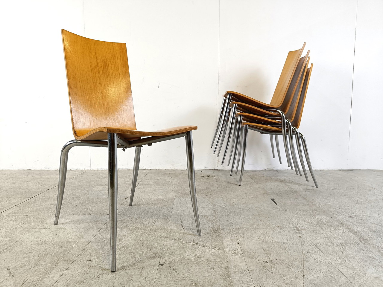 8x Aleph Olly tango dining chairs by Philippe Starck