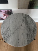 Gubi TS Coffee Table marbre blanc gris
