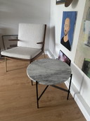 Gubi TS Coffee Table marbre blanc gris