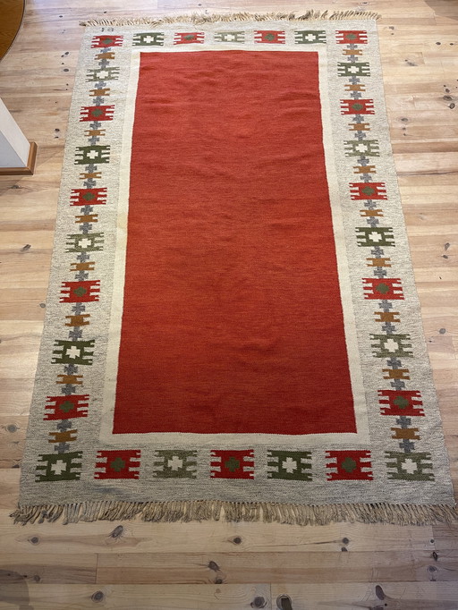 Mid-century Design handwoven kilim