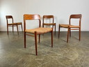 Set of 8 Niels Otto Møller chairs teak Model 75 Danish Design 1960