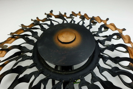 Image 1 of Mid Century wall lamp sunburst brutalist