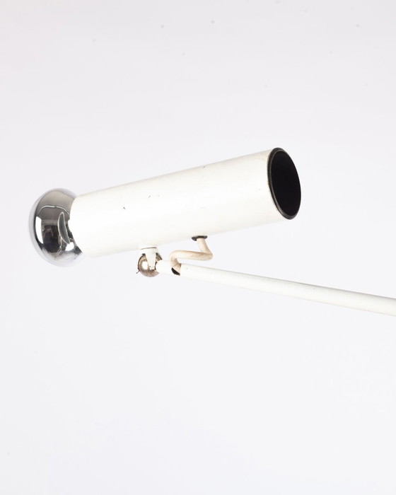 Image 1 of White lamp with articulated arm, 1960s
