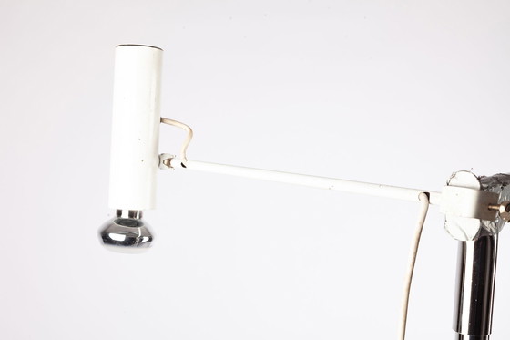 Image 1 of White lamp with articulated arm, 1960s