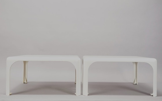 Image 1 of White plastic coffee table by Vico Magistretti for Artemide, 1970s