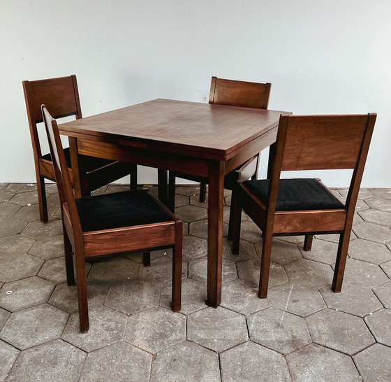 Image 1 of The Hague School dining room set by J.A. Muntendam