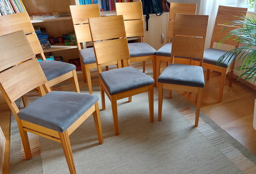 8x chairs made of heartwood from Göhring