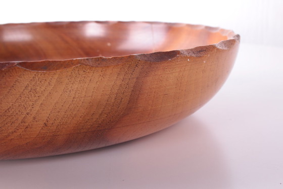 Image 1 of Ciotola alta o fruttiera vintage in legno di teak, anni '60, Danimarca