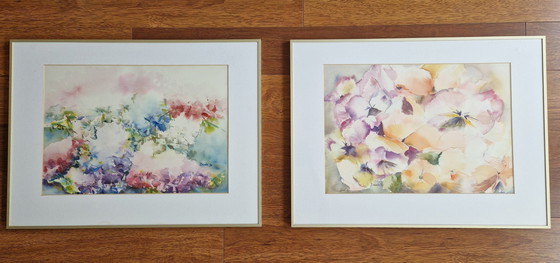 Image 1 of 2 Signed Watercolors By The Rotterdam Artist Frans Bianchi