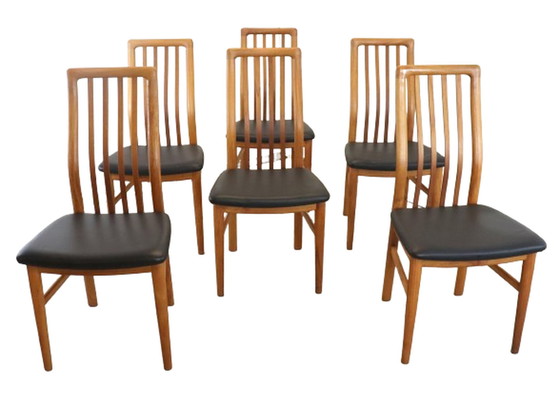 Image 1 of 6x chaises Kai Kristiansen pour Schou Andersen 'Lille Arden' vintage