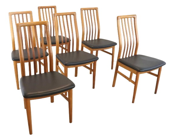 Image 1 of 6x chaises Kai Kristiansen pour Schou Andersen 'Lille Arden' vintage