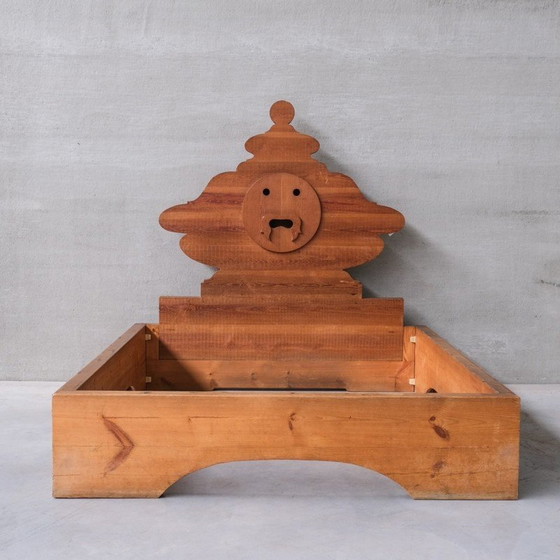 Image 1 of Letto vintage in pino russo di Mario Ceroli per Poltronova, Italia 1970