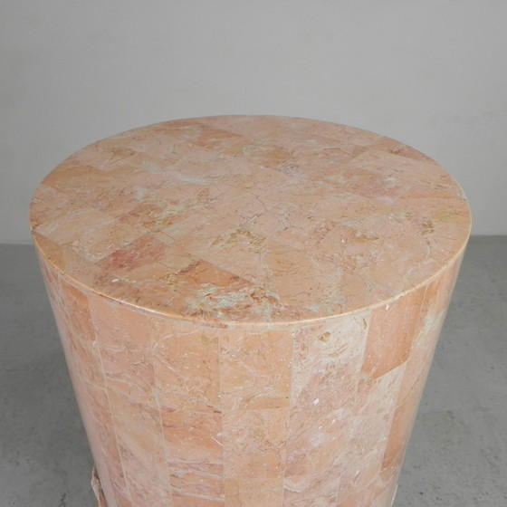 Image 1 of Marble veneer column from the 1980s by Maitland Smith