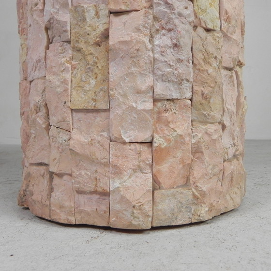 Image 1 of Marble veneer column from the 1980s by Maitland Smith