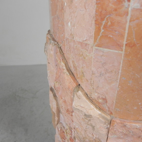 Image 1 of Marble veneer column from the 1980s by Maitland Smith