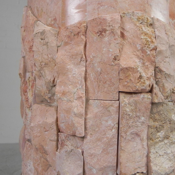 Image 1 of Marble veneer column from the 1980s by Maitland Smith