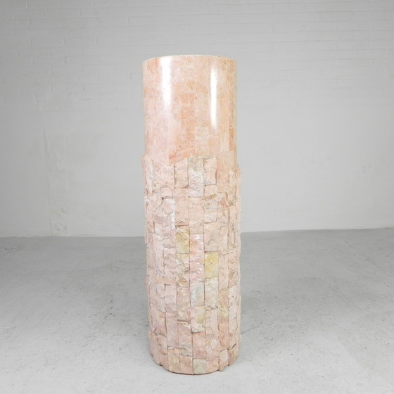 Image 1 of Marble veneer column from the 1980s by Maitland Smith