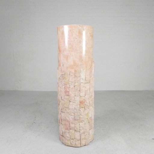 Marble veneer column from the 1980s by Maitland Smith