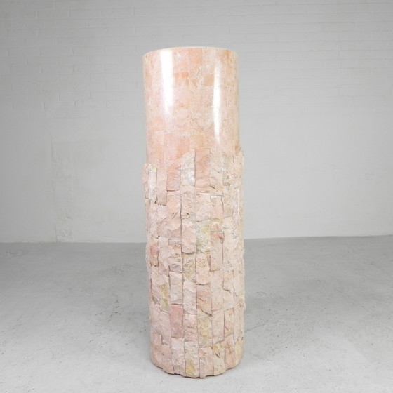 Image 1 of Marble veneer column from the 1980s by Maitland Smith